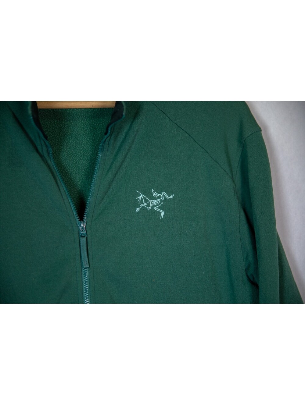Arc'teryx Kyanite Jacket Green Full Zip Fleece Stretch Midlayer Coat - Men's M - Picture 2 of 9